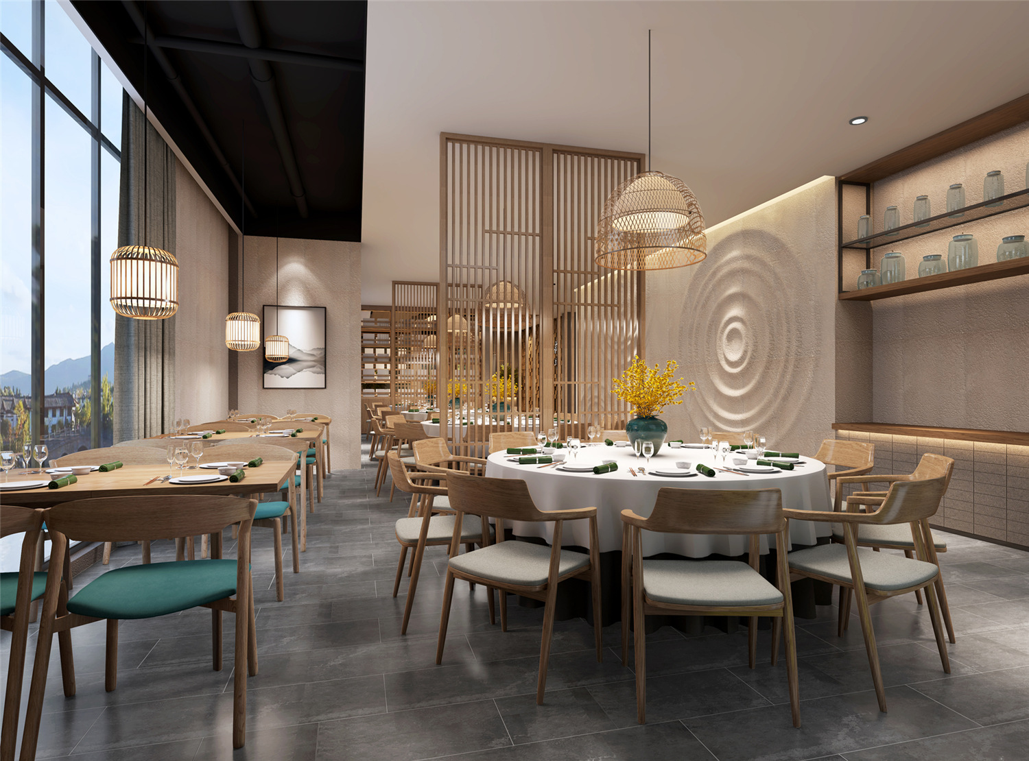 荷畔餐厅设计-餐厅空间设计-餐饮空间设计 - 杭州品尚文化艺术策划有限公司