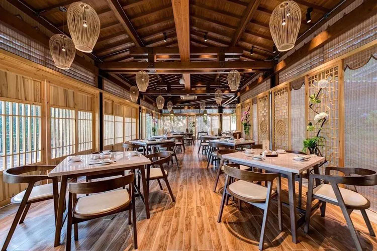 新中式茶餐厅设计,自然与中式融合而成的意境美 - 杭州品尚文化艺术