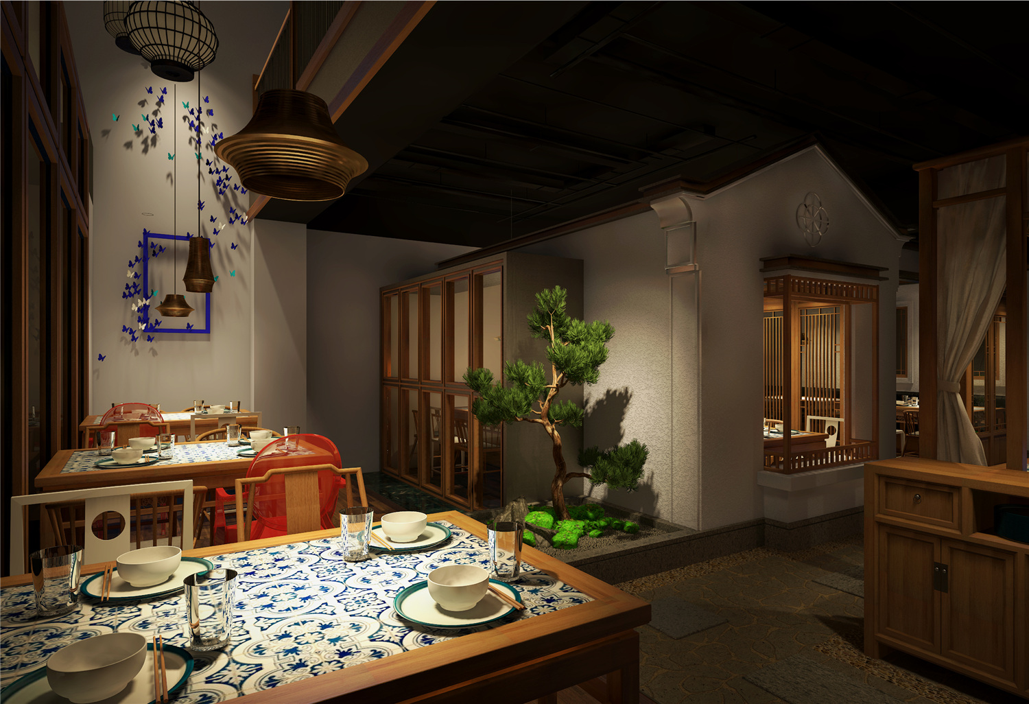 青影餐厅设计-餐饮品牌设计-餐厅空间设计 - 杭州品尚文化艺术策划有限公司
